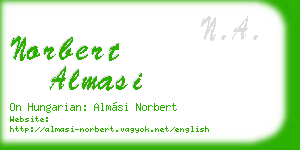norbert almasi business card