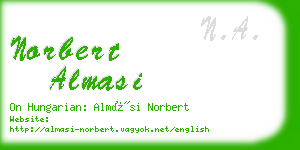norbert almasi business card